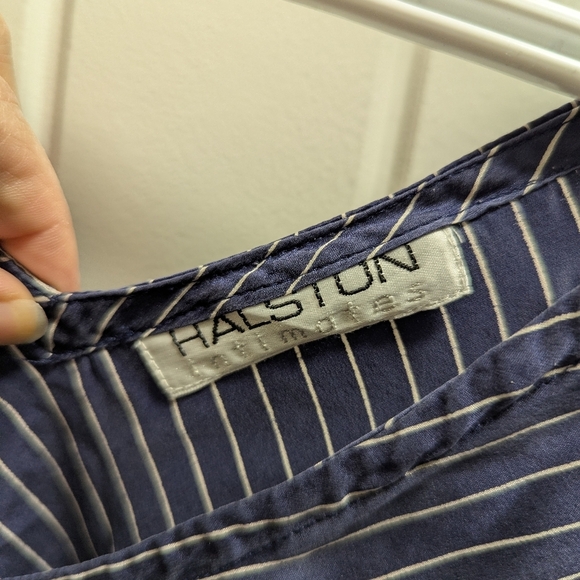 Halston Silk V Neck Bias Cut Chemise - Picture 4 of 8